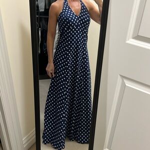 Vintage 1960’s polka dot sear sucker maxi dress